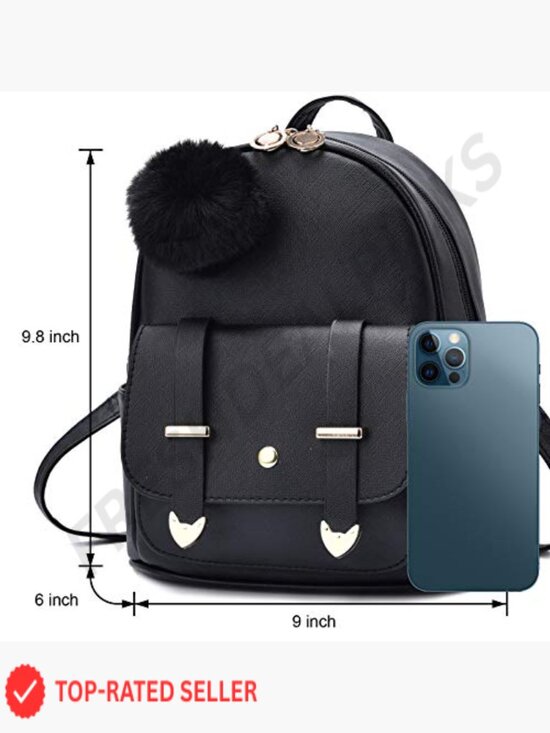 PU Leather Mini Backpack Purse for Women Teen Girls Fashion Shoulder Bag main image 7
